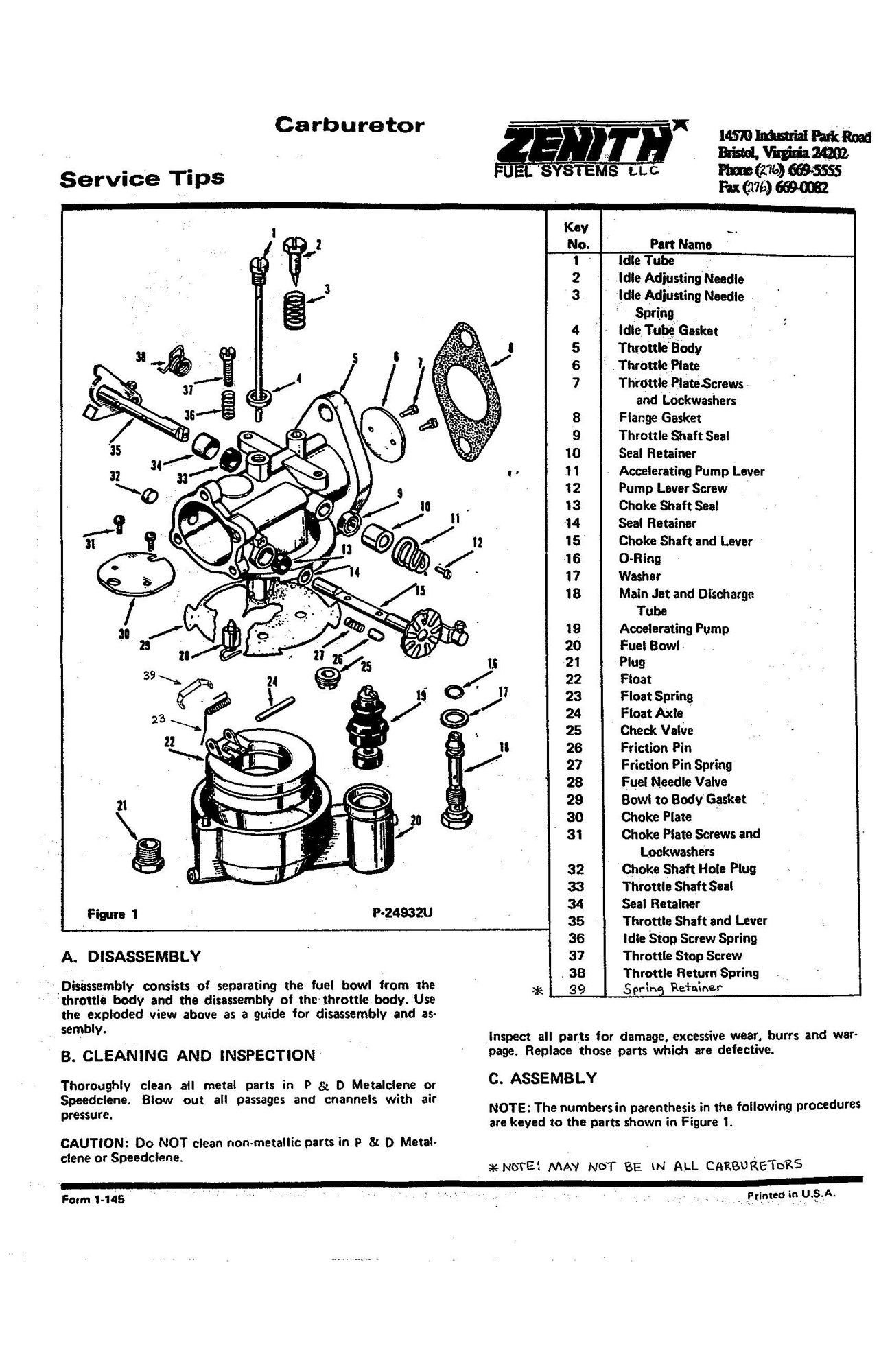 Bendix Carburetors